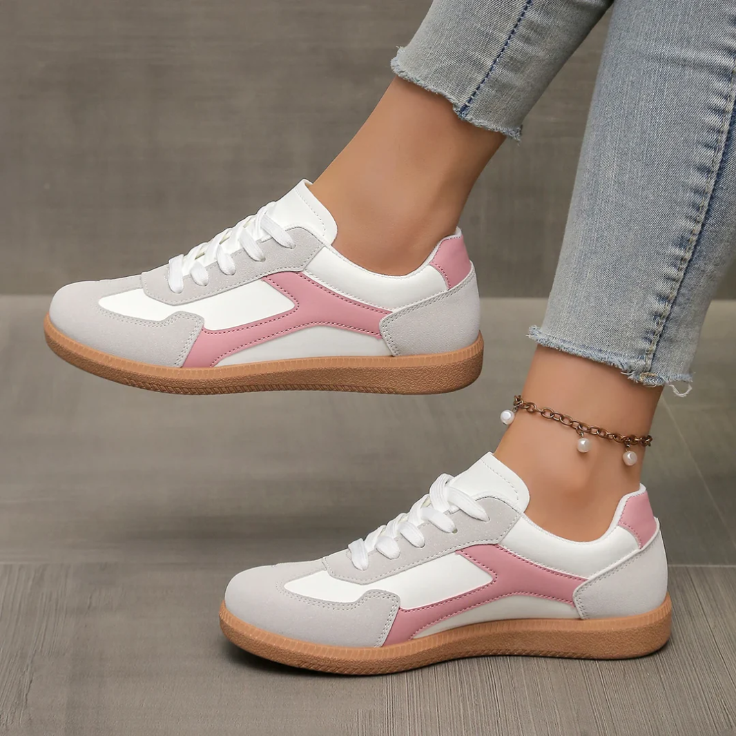 Pink Retro Court Sneaker