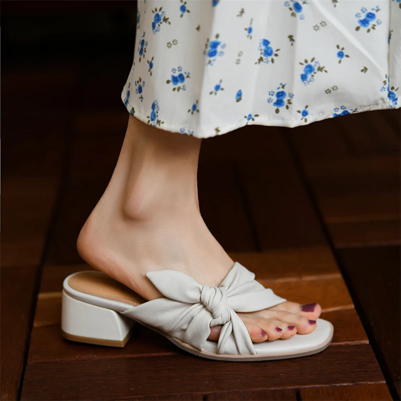 Ivory Fleece Buckle Clog