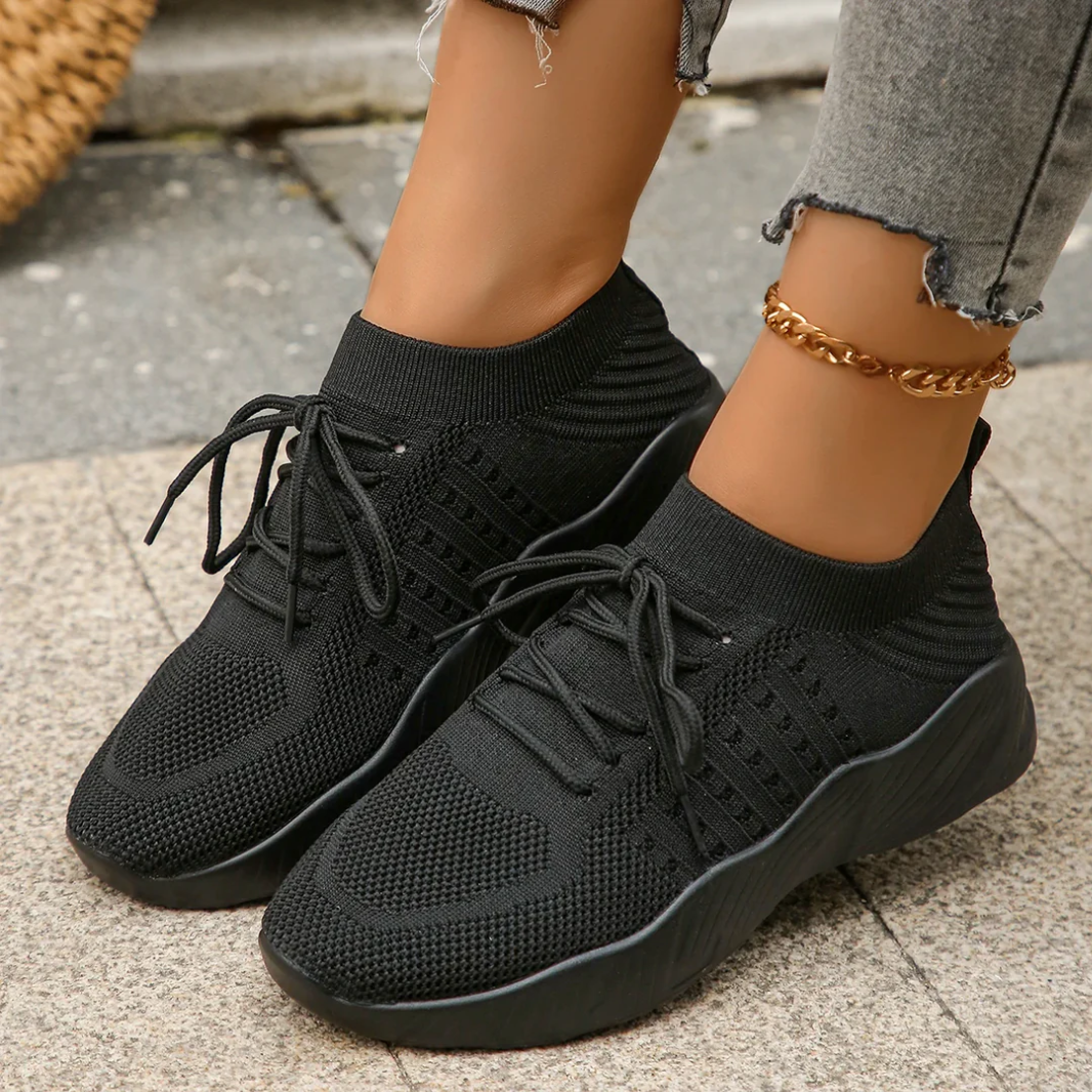 Black Knit Comfort Sneaker